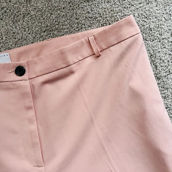 Asos Design Soft Pink Wide Leg Soft Flowy Professional Designer Pants - Plus 20 - Picture 3 of 9